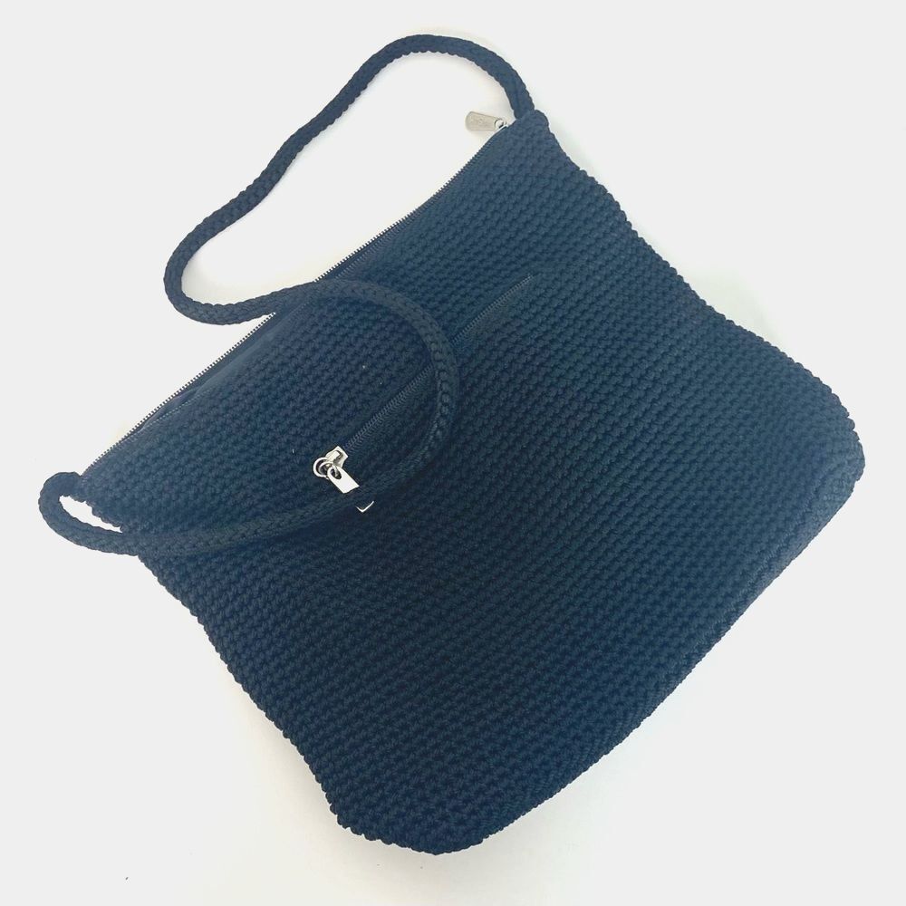 The Sak Knit Crochet Black Handbag